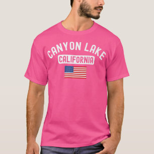 Canyon Lake California USA Flag Vintage Cali Bear  T-Shirt