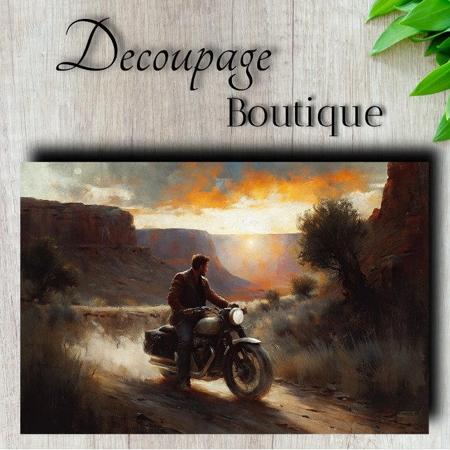 Canyon Motorcycle Journey Decoupage Tissue Paper (Canyon Motorcycle Journey Decoupage Tissue Paper)