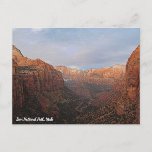 Canyon Overlook Zion National Park, Utah  Postcard