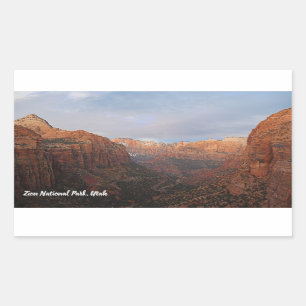 Canyon Overlook Zion National Park, Utah  Rectangular Sticker