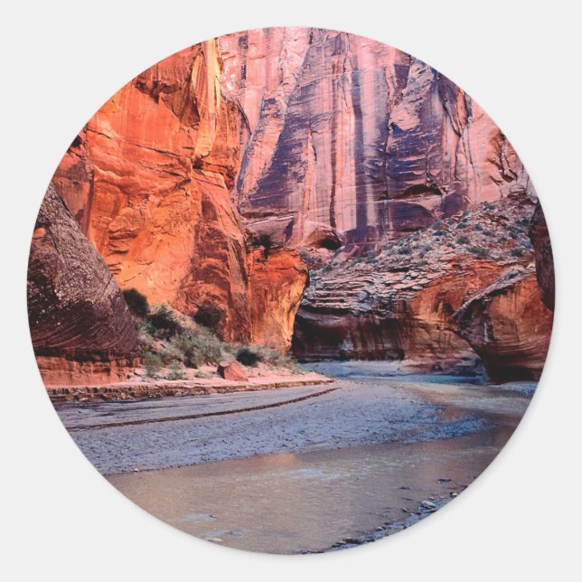 Canyon River Bend Paria Classic Round Sticker (Front)