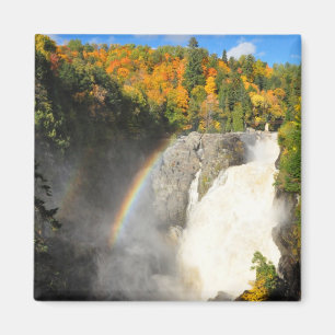 Canyon Sainte-Anne Waterfall Rainbow Quebec Magnet