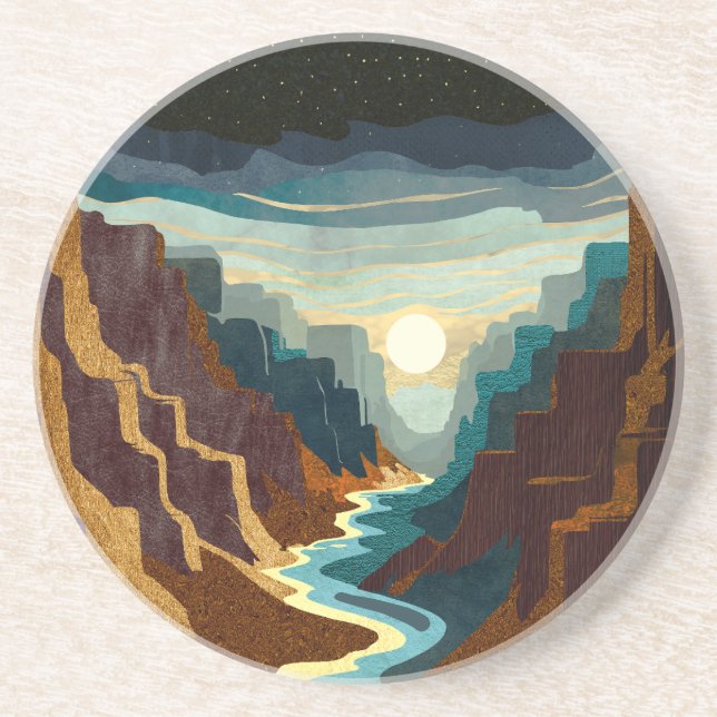 Canyon Sunset Landscape Coaster (Front)