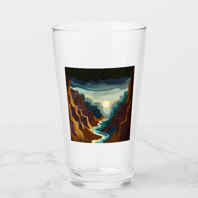 Canyon Sunset Landscape Glass (Front)