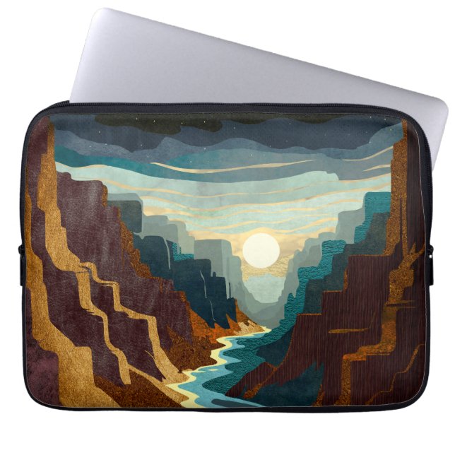 Canyon Sunset Landscape Laptop Sleeve (Front)
