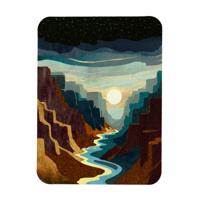 Canyon Sunset Landscape Magnet (Vertical)