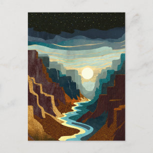 Canyon Sunset Landscape Postcard