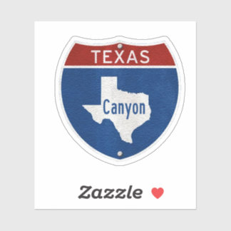Canyon Texas Road Sign