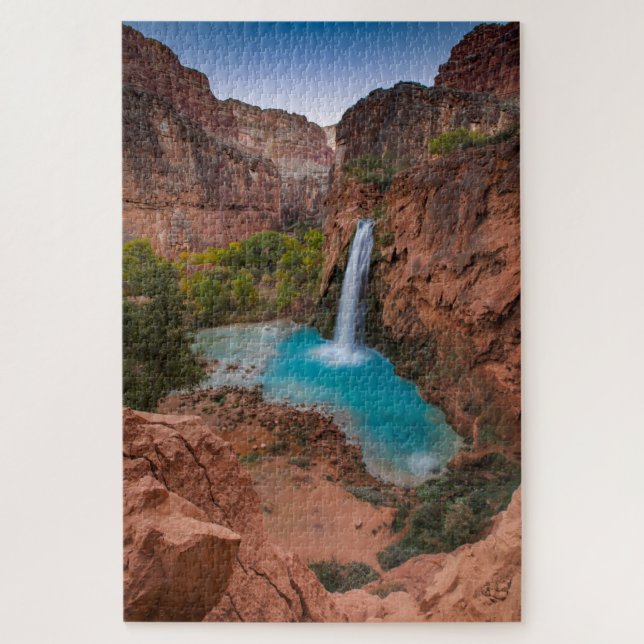 Canyon Waterfall Landscape Jigsaw Puzzle (Vertical)