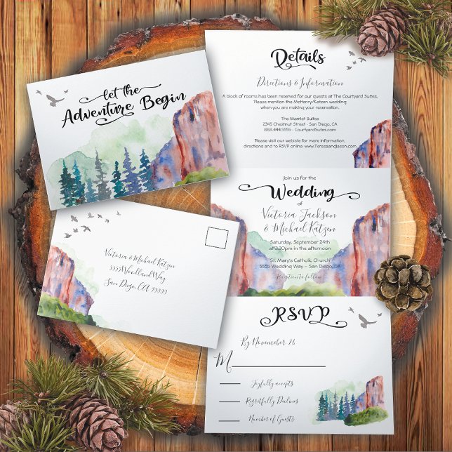 Canyon Wedding Tri-Fold Invitation (Creator Uploaded)