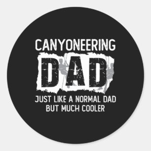 Canyoneering Papa Dad Father Canyoning Classic Round Sticker