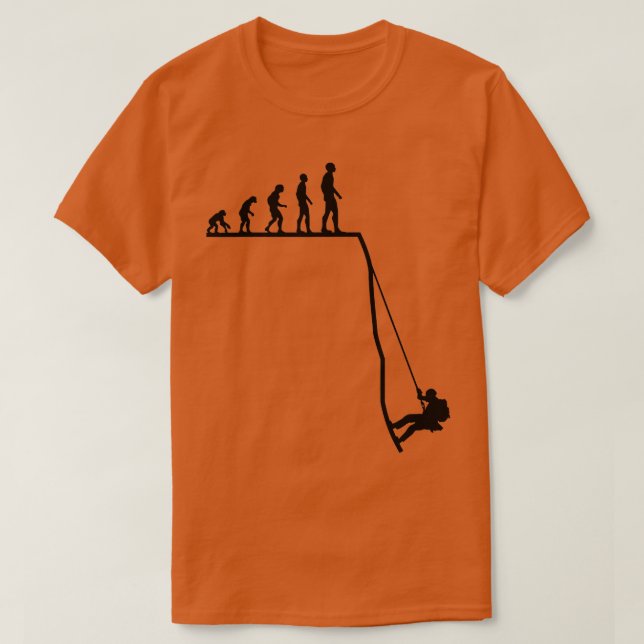 Canyoning Hiking Canyoneering Abseiling Evolution  T-Shirt (Design Front)