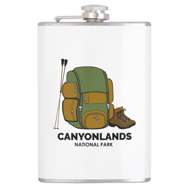 Canyonlands National Park Backpack Hip Flask (Front)