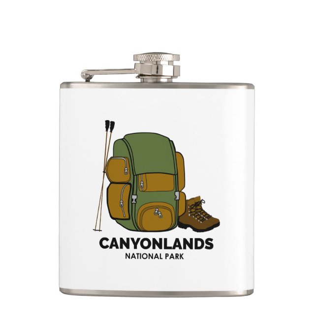 Canyonlands National Park Backpack Hip Flask (Front)