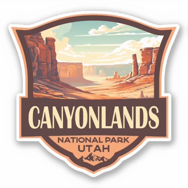 Canyonlands National Park Illustration Retro (Front)