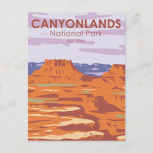 Canyonlands National Park Island In the Sky Retro Postcard