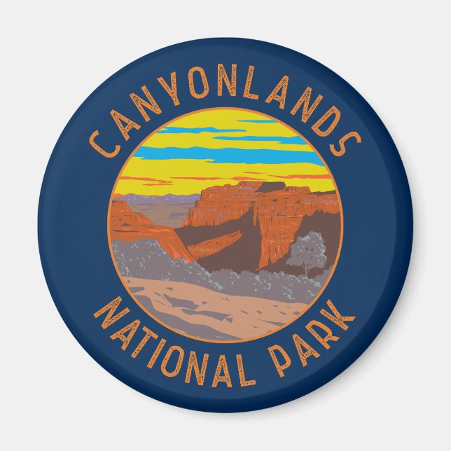 Canyonlands National Park Moab Travel Art Vintage Magnet (Front)