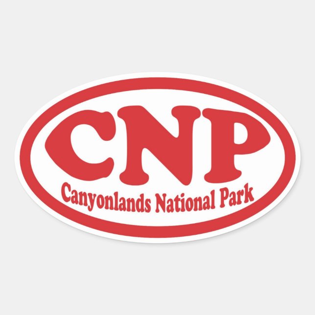 Canyonlands National Park red oval sticker (Front)