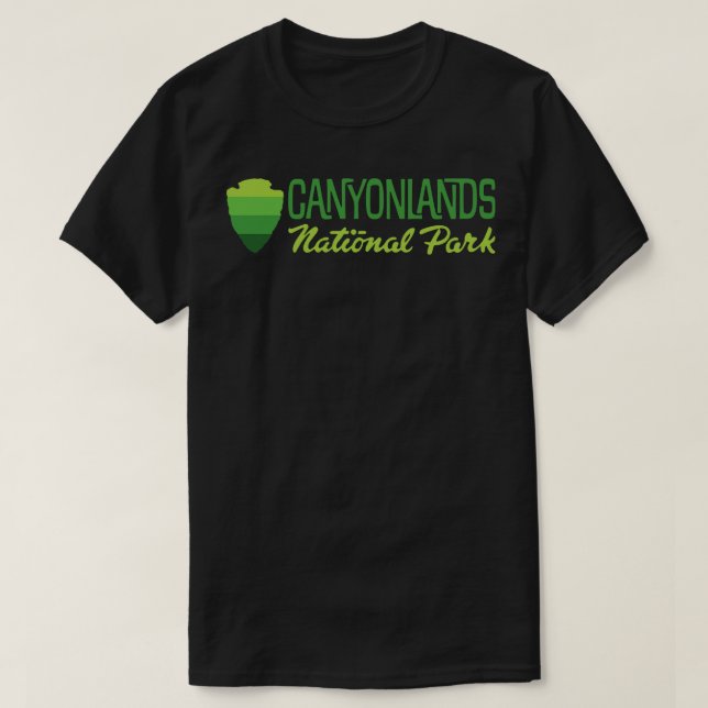 Canyonlands National Park Retro Arrowhead Wordmark T-Shirt (Design Front)