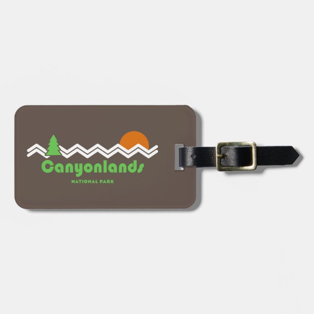 Canyonlands National Park Retro Luggage Tag (Front Horizontal)