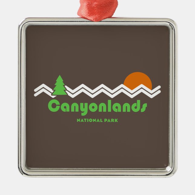 Canyonlands National Park Retro Metal Tree Decoration (Front)