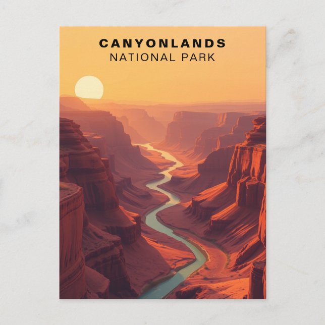 Canyonlands National Park Retro USA Postcard (Front)