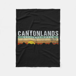 Canyonlands National Park Tee - Utah Camping Hikin Fleece Blanket