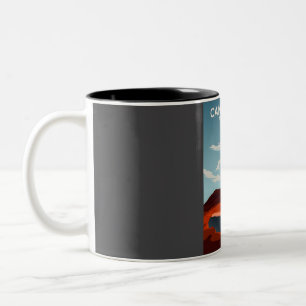 Canyonlands National park travel poster room decor Two-Tone Coffee Mug