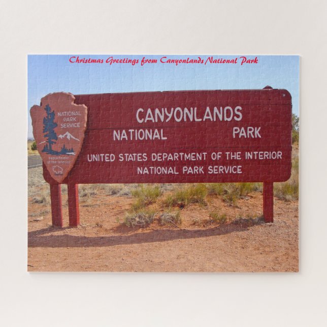 Canyonlands National Park Utah. Christmas Greeting Jigsaw Puzzle (Horizontal)
