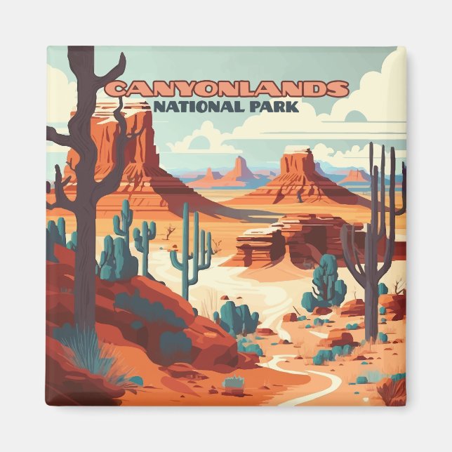 Canyonlands National Park Utah Desert Mountains Magnet (Front)