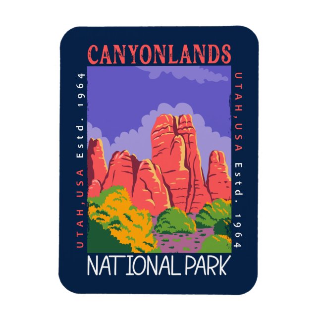 Canyonlands National Park Utah Distressed Magnet (Vertical)