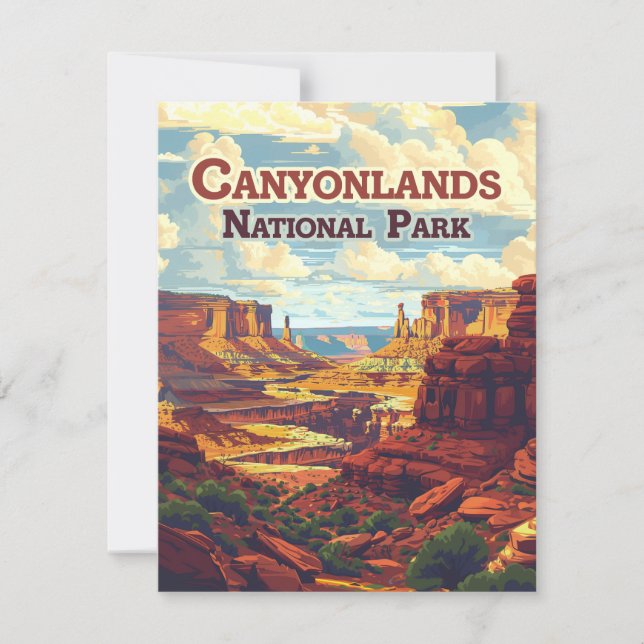 Canyonlands National Park Utah Moab Retro Card (Front)