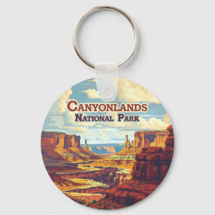 Canyonlands National Park Utah Moab Retro Key Ring