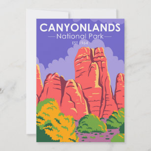  Canyonlands National Park Utah Vintage  Holiday Card