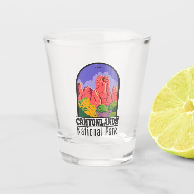 Canyonlands National Park Utah Vintage Shot Glass (Front)