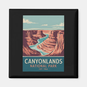 Canyonlands National Park Vintage Camping Hiking M Magnet