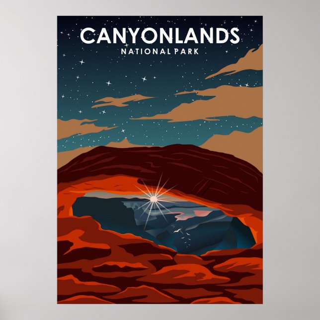 Canyonlands National Park Vintage Travel Poster (Front)