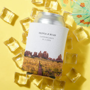 Canyonlands National Park Wedding Favour Custom  Can Cooler