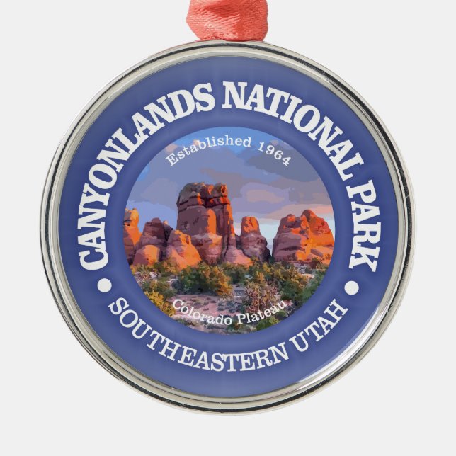 Canyonlands NP (rd)2 Metal Tree Decoration (Front)