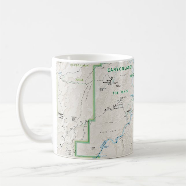 Canyonlands (Utah) map mug (Left)