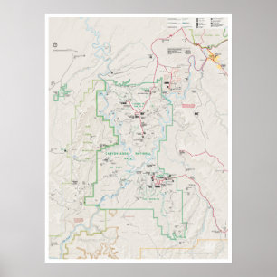Canyonlands (Utah) map poster