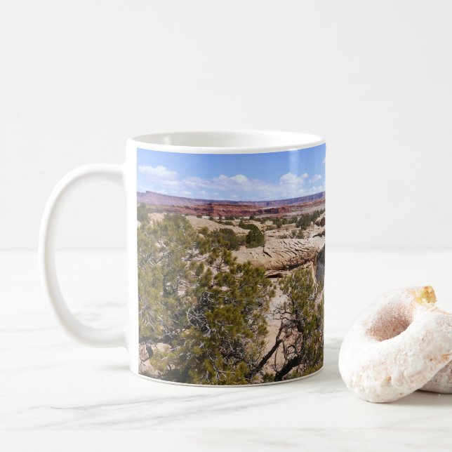 Canyonlands View from Cave Springs Trail Coffee Mug (With Donut)