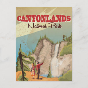 Canyonlands Vintage Travel Poster Postcard