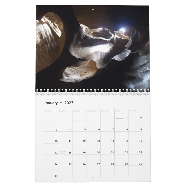 Canyons of the Southwest Calendar (Jan 2027)