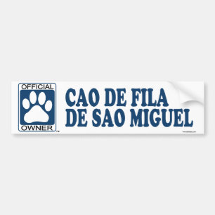 Cao De Fila De Sao Miguel Blue Bumper Sticker