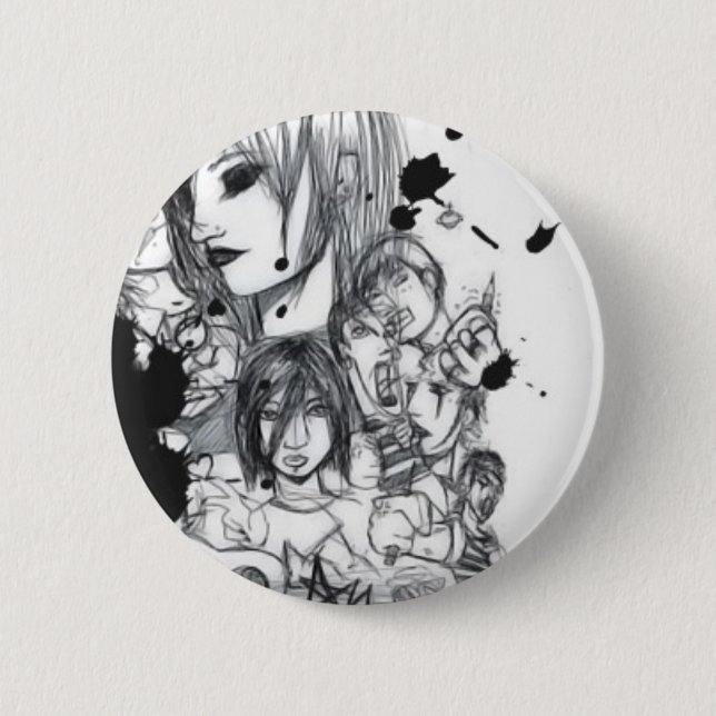 caos 6 cm round badge (Front)
