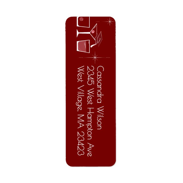 Cap and Cocktail Graduation Party Maroon (Front)