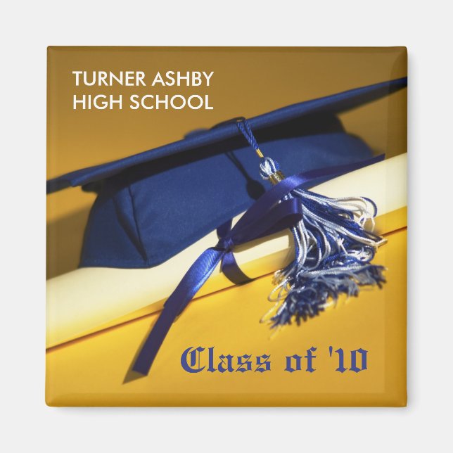 Cap and Tassel Custom Graduation Keepsake Magnet_2 Magnet (Front)