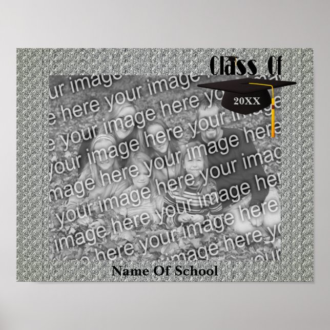 Cap And Tassel Graduation Frame Add Your Photo Poster (Front)