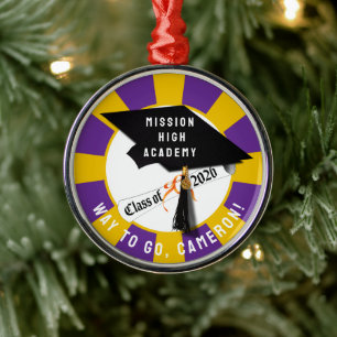 Cap Diploma Class of 2026 Graduation Metal Tree Decoration